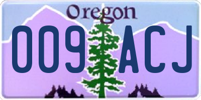 OR license plate 009ACJ