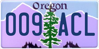 OR license plate 009ACL