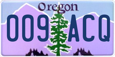 OR license plate 009ACQ