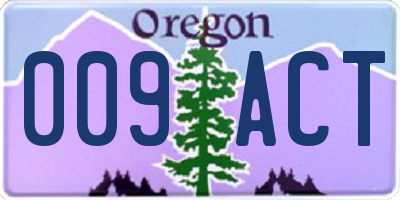 OR license plate 009ACT