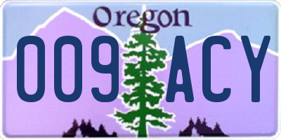 OR license plate 009ACY