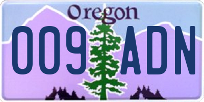 OR license plate 009ADN