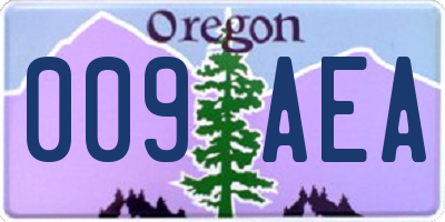 OR license plate 009AEA