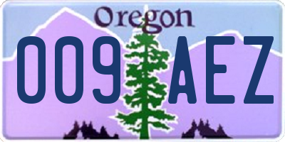OR license plate 009AEZ