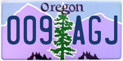 OR license plate 009AGJ
