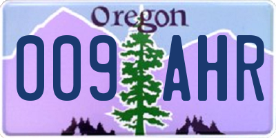 OR license plate 009AHR