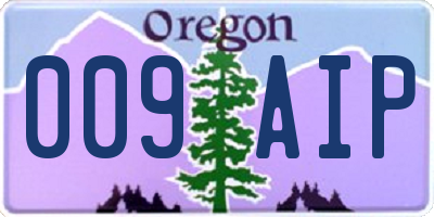 OR license plate 009AIP
