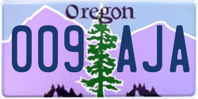 OR license plate 009AJA