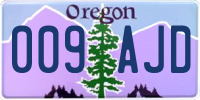OR license plate 009AJD