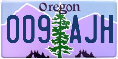 OR license plate 009AJH