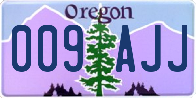 OR license plate 009AJJ