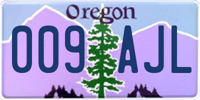 OR license plate 009AJL