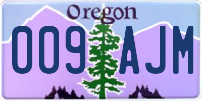 OR license plate 009AJM