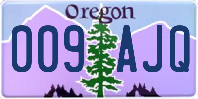 OR license plate 009AJQ