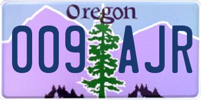OR license plate 009AJR