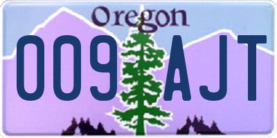 OR license plate 009AJT