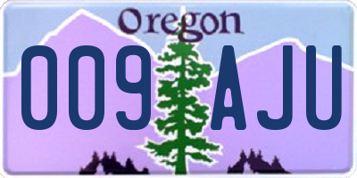 OR license plate 009AJU