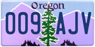OR license plate 009AJV
