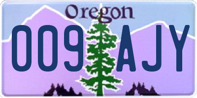 OR license plate 009AJY