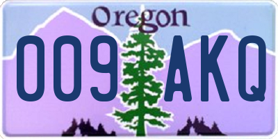 OR license plate 009AKQ