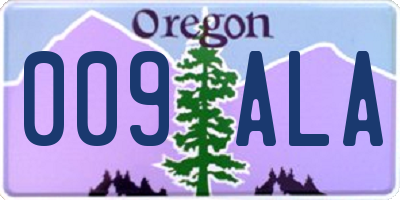 OR license plate 009ALA