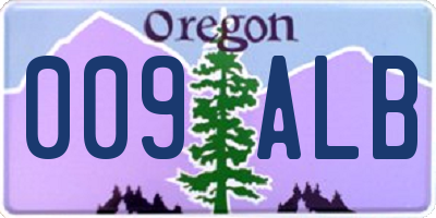 OR license plate 009ALB