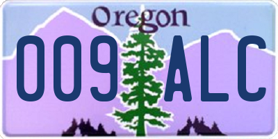 OR license plate 009ALC
