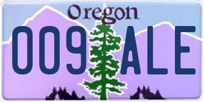 OR license plate 009ALE