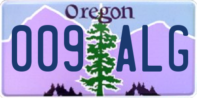 OR license plate 009ALG