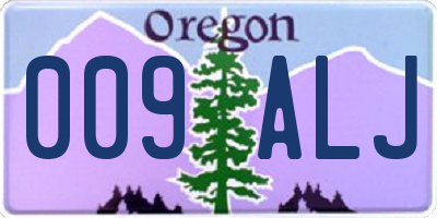 OR license plate 009ALJ