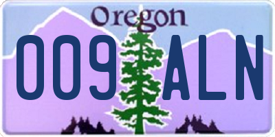 OR license plate 009ALN