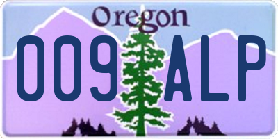 OR license plate 009ALP