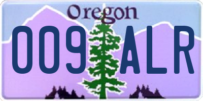 OR license plate 009ALR