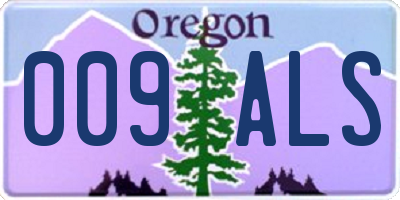 OR license plate 009ALS