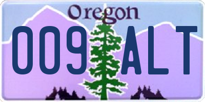 OR license plate 009ALT