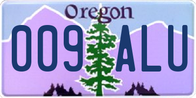 OR license plate 009ALU