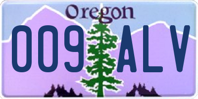 OR license plate 009ALV