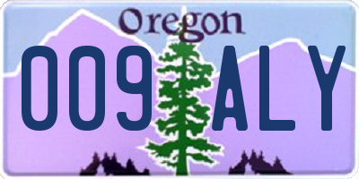 OR license plate 009ALY