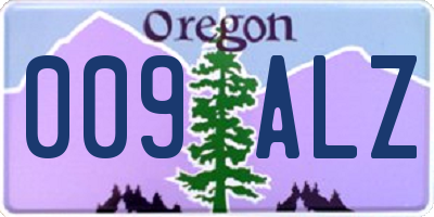 OR license plate 009ALZ