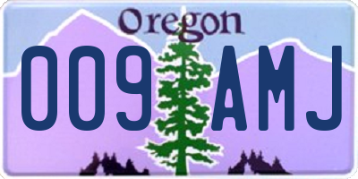OR license plate 009AMJ