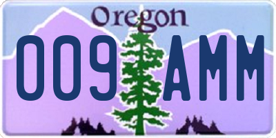 OR license plate 009AMM