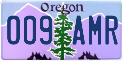OR license plate 009AMR