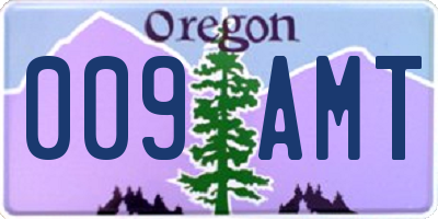 OR license plate 009AMT