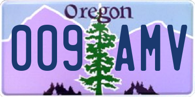 OR license plate 009AMV