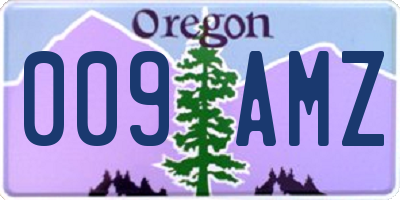 OR license plate 009AMZ