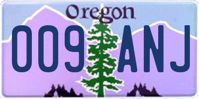 OR license plate 009ANJ