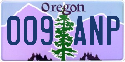 OR license plate 009ANP