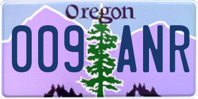 OR license plate 009ANR