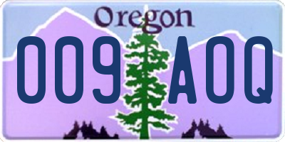 OR license plate 009AOQ