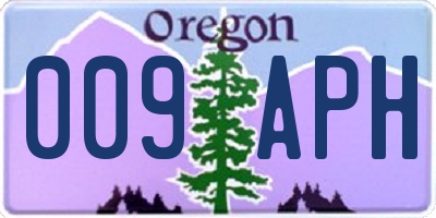 OR license plate 009APH